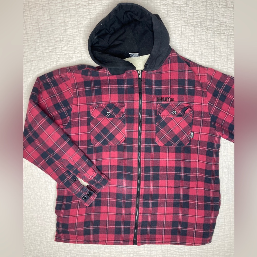 Shady lmtd Flannel Zip Up Fleece Lined Hoodie 

Size XL - Picture 2 of 4